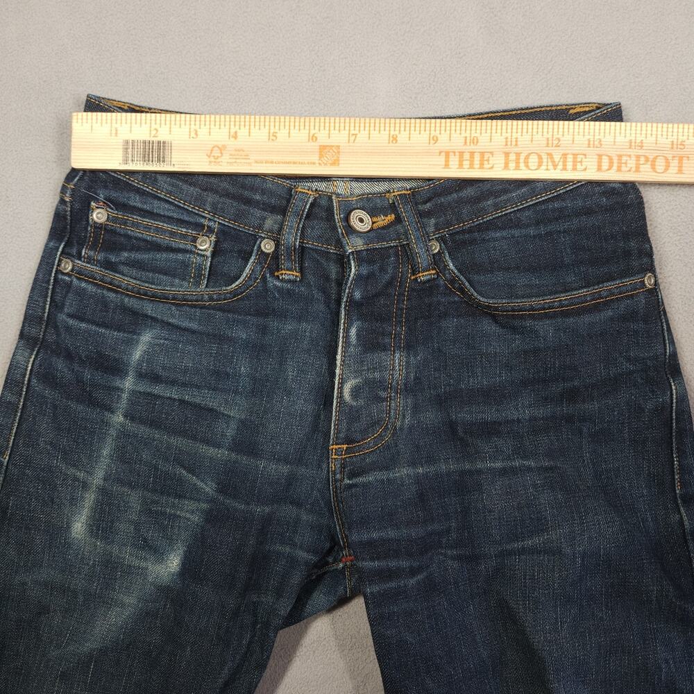 GUSTIN Selvedge Jeans Mens Size 29 FITS 27.25x33 California Slim USA Made Worn - Picture 15 of 16